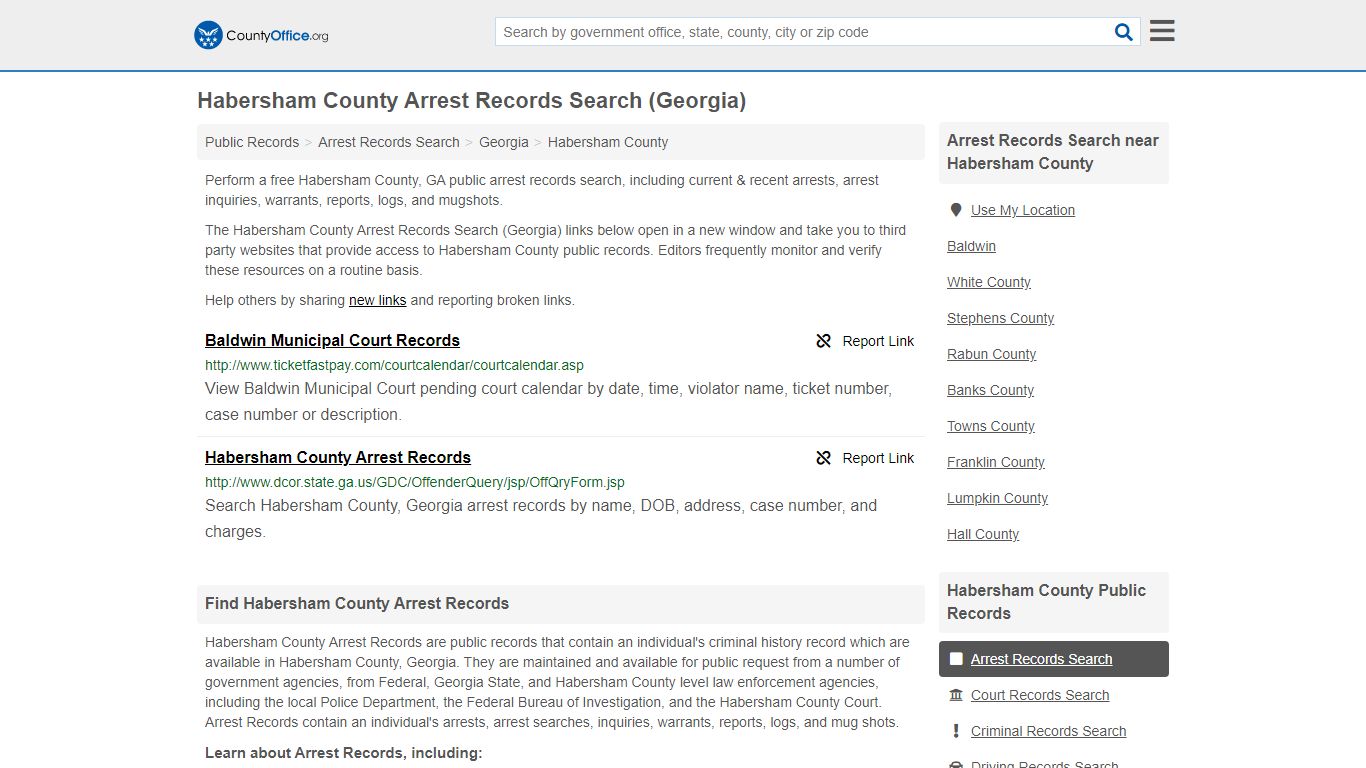 Arrest Records Search - Habersham County, GA (Arrests ...